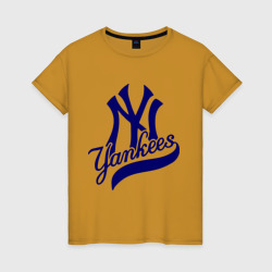 Женская футболка хлопок NY - Yankees