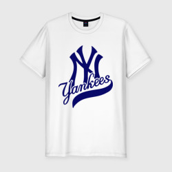 Мужская футболка хлопок Slim NY - Yankees