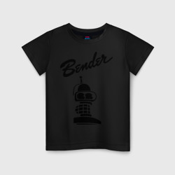 Детская футболка хлопок Bender monochrome