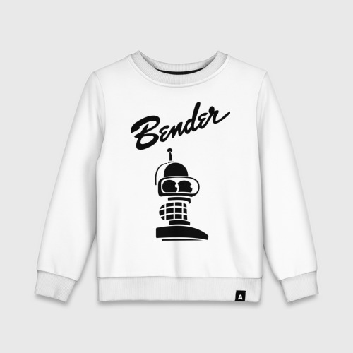 Детский свитшот хлопок Bender monochrome, цвет белый