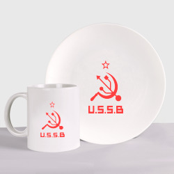Набор: тарелка + кружка USSB
