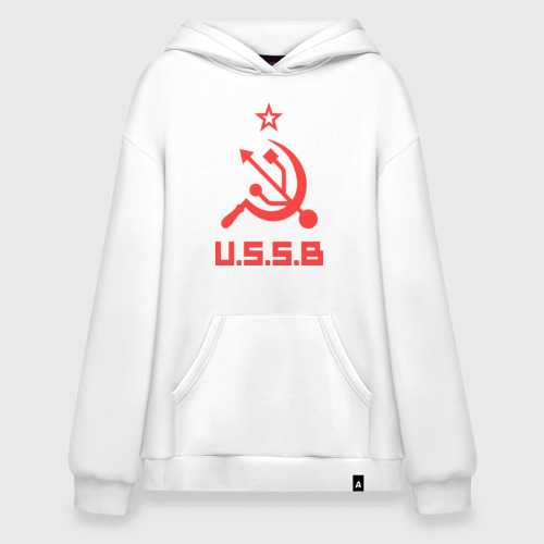 Худи SuperOversize хлопок USSB, цвет белый