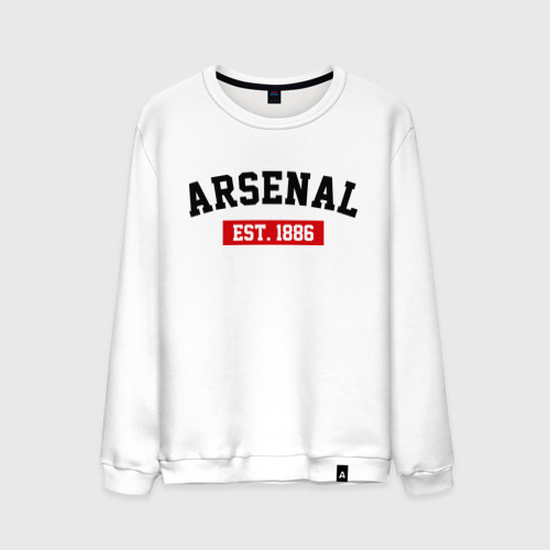 Мужской свитшот хлопок FC Arsenal Est. 1886, цвет белый