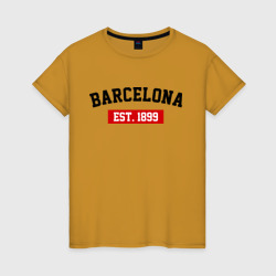 Женская футболка хлопок FC Barcelona Est. 1899