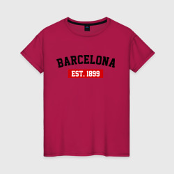 Женская футболка хлопок FC Barcelona Est. 1899
