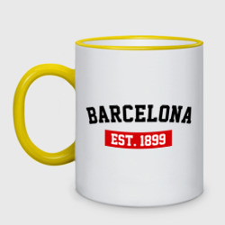 Кружка двухцветная FC Barcelona Est. 1899