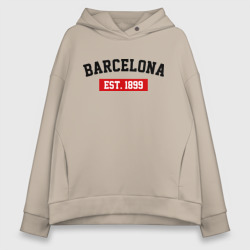 Женское худи Oversize хлопок FC Barcelona Est. 1899
