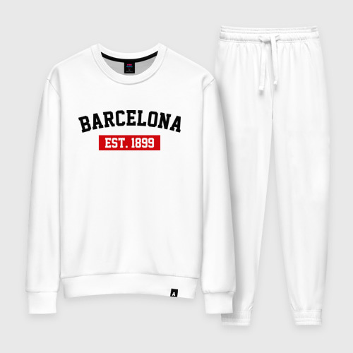 Женский костюм хлопок FC Barcelona Est. 1899, цвет белый
