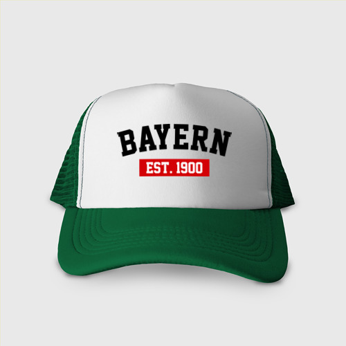 Кепка тракер с сеткой FC Bayern Est. 1900, цвет зеленый