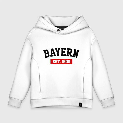 Детское худи Oversize хлопок FC Bayern Est. 1900, цвет белый