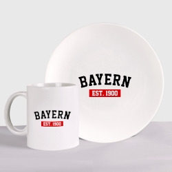 Набор: тарелка + кружка FC Bayern Est. 1900