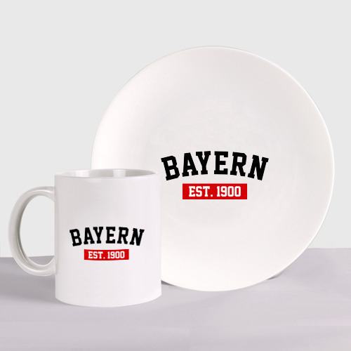 Набор: тарелка + кружка FC Bayern Est. 1900