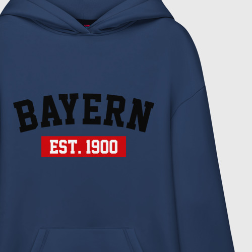 Худи SuperOversize хлопок FC Bayern Est. 1900, цвет темно-синий - фото 3