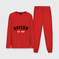 Мужская пижама с лонгсливом хлопок FC Bayern Est. 1900