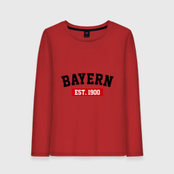 Женский лонгслив хлопок FC Bayern Est. 1900