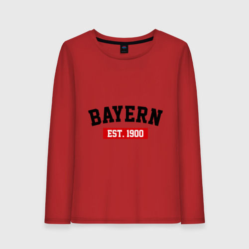 Женский лонгслив хлопок FC Bayern Est. 1900, цвет красный