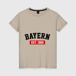 Женская футболка хлопок FC Bayern Est. 1900