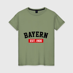 Женская футболка хлопок FC Bayern Est. 1900