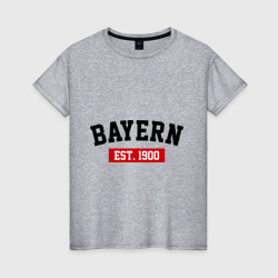 Женская футболка хлопок FC Bayern Est. 1900