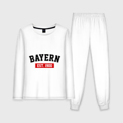 Женская пижама с лонгсливом хлопок FC Bayern Est. 1900