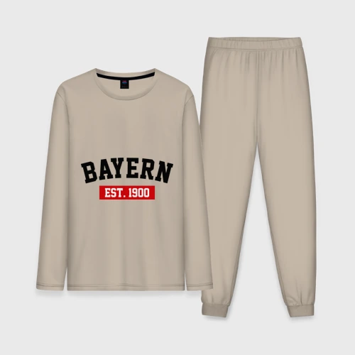 Мужская пижама с лонгсливом хлопок FC Bayern Est. 1900