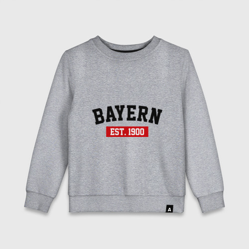 Детский свитшот хлопок с принтом FC Bayern Est 1900, вид спереди #2