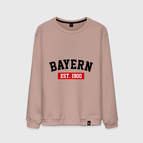 Мужской свитшот хлопок с принтом FC Bayern Est 1900, вид спереди #2