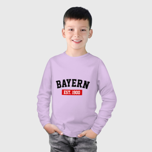 Детский лонгслив хлопок FC Bayern Est. 1900, цвет лаванда - фото 3