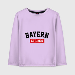 Детский лонгслив хлопок FC Bayern Est. 1900