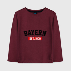 Детский лонгслив хлопок FC Bayern Est. 1900