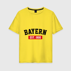 Женская футболка хлопок Oversize FC Bayern Est. 1900