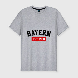 Мужская футболка хлопок Slim FC Bayern Est. 1900