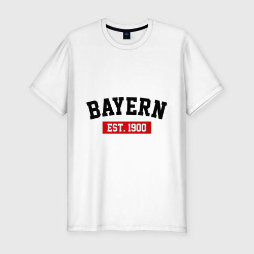 Мужская футболка хлопок Slim FC Bayern Est. 1900, цвет белый