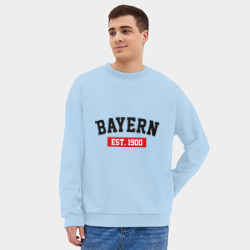 Мужской свитшот oversize без начеса хлопок FC Bayern Est. 1900 - фото 2