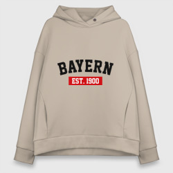 Женское худи Oversize хлопок FC Bayern Est. 1900