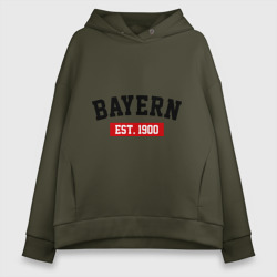 Женское худи Oversize хлопок FC Bayern Est. 1900