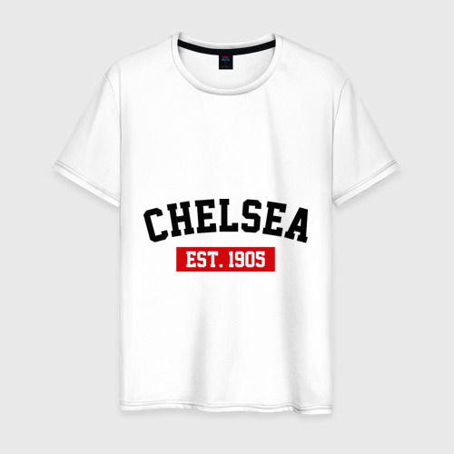 Мужская футболка хлопок FC Chelsea Est. 1905, цвет белый