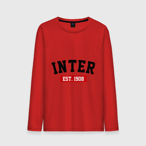 Мужской лонгслив хлопок FC Inter Est. 1908, цвет красный