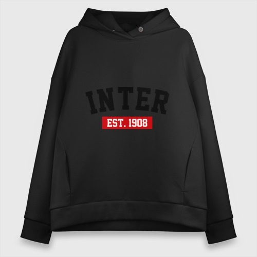 Женское худи Oversize хлопок FC Inter Est. 1908, цвет черный