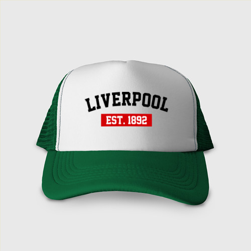 Кепка тракер с сеткой FC Liverpool Est. 1892, цвет зеленый