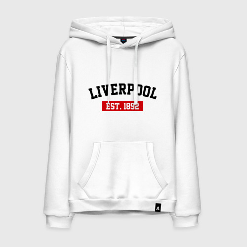 Мужская толстовка хлопок FC Liverpool Est. 1892, цвет белый