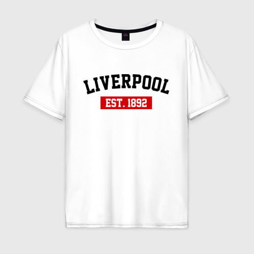 Мужская футболка хлопок Oversize FC Liverpool Est. 1892, цвет белый