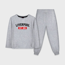 Детская пижама с лонгсливом хлопок FC Liverpool Est. 1892