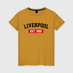 Женская футболка хлопок FC Liverpool Est. 1892