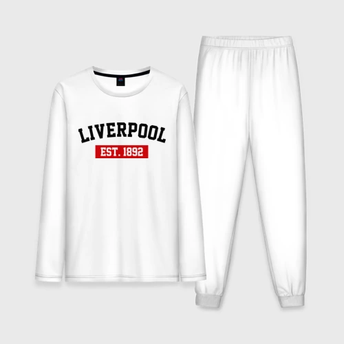 Мужская пижама с лонгсливом хлопок FC Liverpool Est. 1892