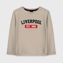 Детский лонгслив хлопок FC Liverpool Est. 1892