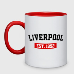 Кружка двухцветная FC Liverpool Est. 1892