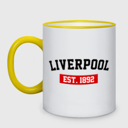 Кружка двухцветная FC Liverpool Est. 1892