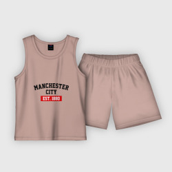 Детская пижама с шортами хлопок FC Manchester City Est. 1880