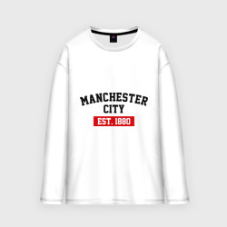 Мужской лонгслив oversize хлопок FC Manchester City Est. 1880